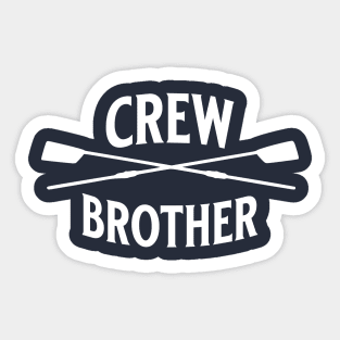 Crew Rowing Brother Sculling Vintage Crossed Oars Sticker